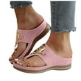 thumbnail image 1 of Womens Flip Flops Orthopedic Sandals Summer Comfortable Walking Thongs Beach Arch Support Slip on Slippers, 1 of 7