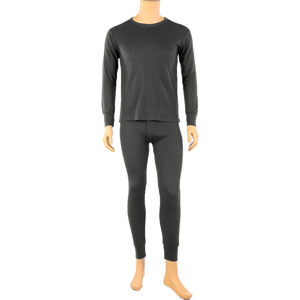 Mens Soft 100% Cotton Waffle Thermal Underwear Long Johns Sets 