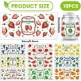 thumbnail image 2 of 10 Sheets Fruit Theme UV DTF Cup Wrap Grape Orange Lemon Strawberry Pattern Rub on Decals PVC Transfer Stickers for DIY Fruit Jam Containers or 16OZ Glass Cups DIY, 2 of 6