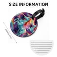 thumbnail image 5 of Robot Unicorn Attack 2pcs PU Leather Round Bag Tags Suitcase Handbag Tags with Privacy Cover and Name ID Tag for Travel Luggage, Handbags, Backpacks, School Bags, 5 of 6