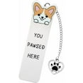 thumbnail image 4 of Corgi Bichon Dog Reading Bookmark - Cute Stainless Steel with Tassel Bookmarks for Dog Loving Lady Dog Loving Bookworm Retirement Back to School Reading Gift for Elder Leader Friend, 4 of 17