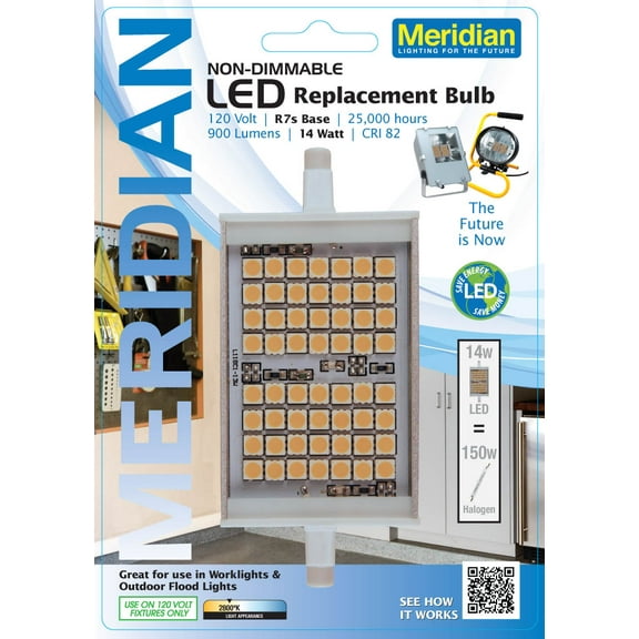 R7s Base Non Dimmable Replacement Bulb 120v LED