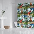 thumbnail image 2 of LightColor Dinosaurs Volcanoes Pattern Shower Curtain 84"x72" ,Bathroom Decorative Shower Curtains Set with 12 Hooks,Modern Waterproof Washable Shower Curtain, 2 of 6
