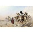 thumbnail image 2 of Gerome, Jean Leon 24x17 White Modern Wood Framed Museum Art Print Titled - Napoleon and His General Staff In Egypt, 2 of 4
