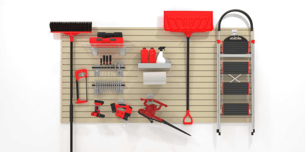CrownWall PVC Slat Wall Panels Garage Wall and Home Organizer Storage  System, Heavy Duty Organization and Easy Installation