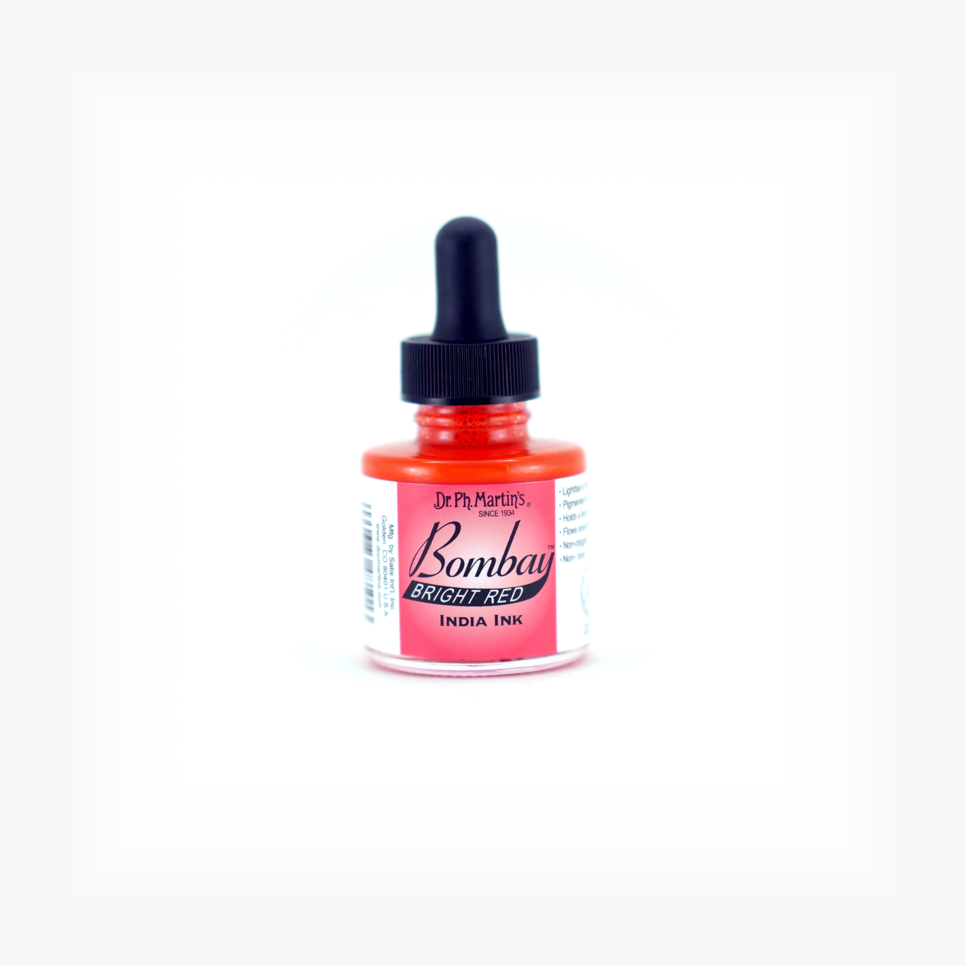 Dr. Ph. Martin's Bombay India Ink, 1.0 oz, Bright Red (10BY)