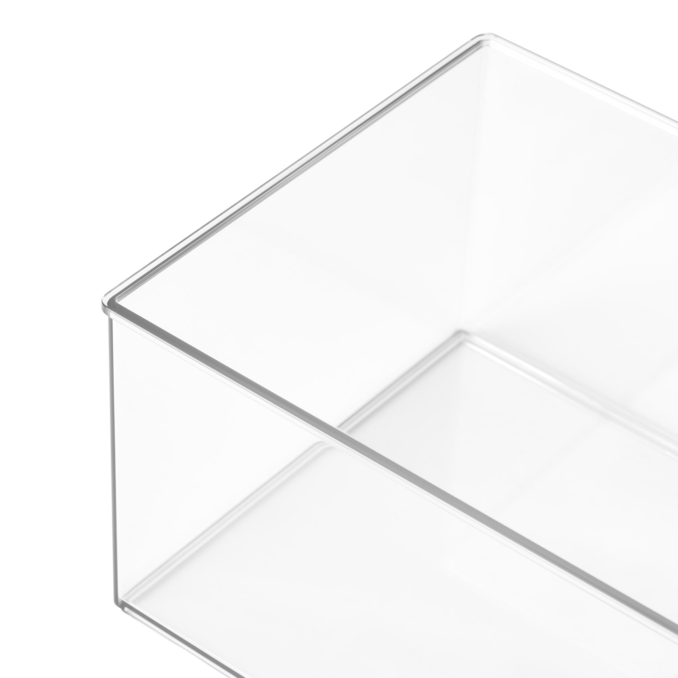 12" x 6" Clear Stacking Storage Bin by Simply Tidy - Stackable Plastic Organizer for Desk - Crafting - and Office Supplies - 1 Pack