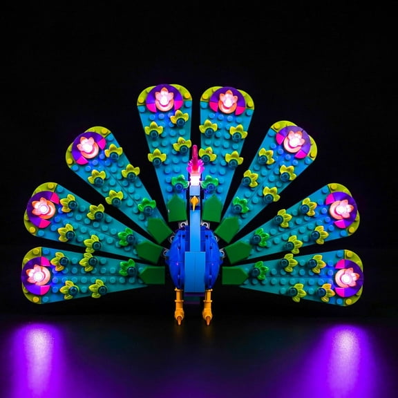 LED Light Compatible with Lego Creator Exotic Peacock, Creative Lighting Kit Compatible with Lego 31157-No Model Included