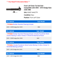 thumbnail image 2 of Front Left Outer Tie Rod End - Compatible with 2003 - 2010 Dodge Ram 2500 4WD 2004 2005 2006 2007 2008 2009, 2 of 2