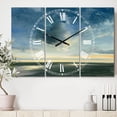 thumbnail image 2 of Designart 'Blue Coastal Sunrise' Traditional Wall Clock, 2 of 3