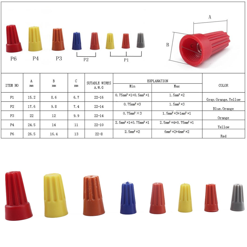 Electrical wire connector 160pcs Electrical Wire Connectors Screw