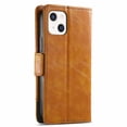 thumbnail image 4 of Feishell Business Wallet Case for iPhone 14 Plus 6.7 inch,Premium PU Leather Full Protection Magnetic Buckle Flip Kickstand Shockproof Phone Case with ID Credit Card Slots,Lightbrown, 4 of 15
