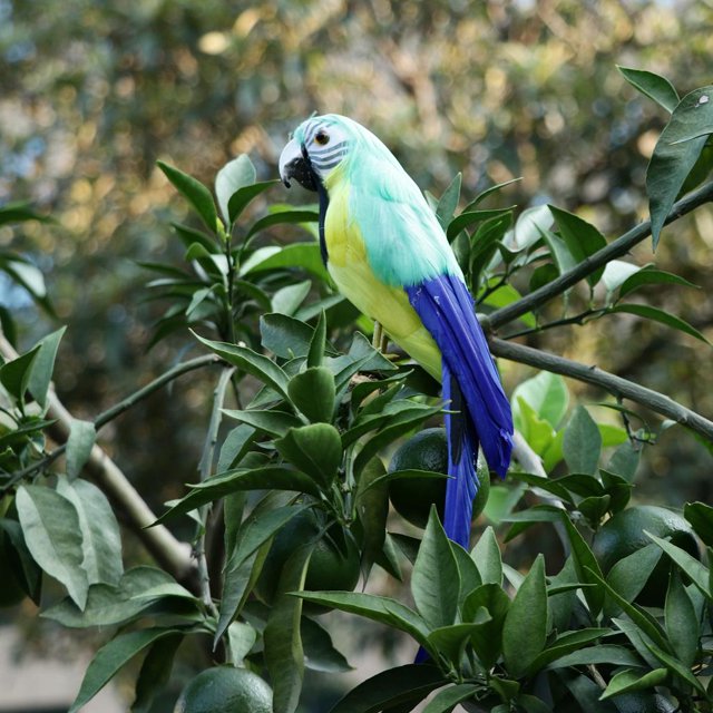 Adornos de Decoración para hogar Del Césped Del Jardín de Pájaro Animal Artificial Hugo Juguete de loro de simulación