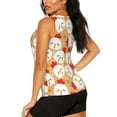 thumbnail image 3 of Xecao Cartoon Chicken print women's scoop neck, loose-fit workout tank tops for the gym., 3 of 9