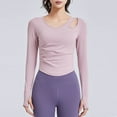 thumbnail image 2 of Ruimatai Women's Long Sleeve Workout Shirt Athletic Yoga Top with Comfort Stretch Fabric for Gym Fitness, 2 of 9
