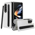 thumbnail image 2 of For Samsung Galaxy Z Fold4 Double Buckle Card Slot Foldable Phone Case with Pen, 2 of 5