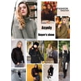 thumbnail image 3 of Asyoly Women Turtleneck Sweaters Long Sleeve Solid Color Chunky  Knit Pullover Casual Comfy Oversized Jumper Keep Warm Tops, 3 of 7