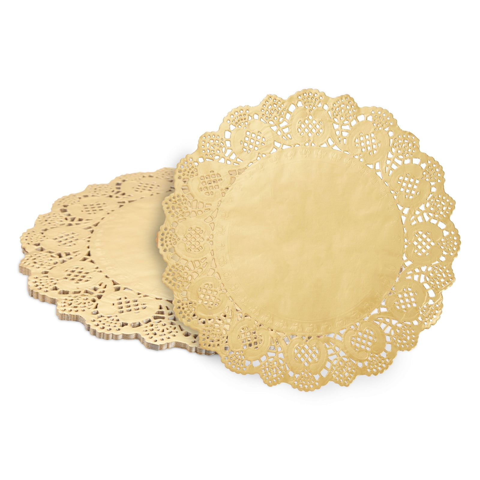Doily 16 Inch Metallic Gold Rose Lace Victorian Flower 