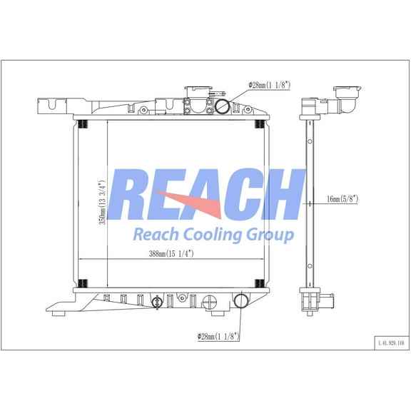 REACH 41-929 Radiator for 87-84 Honda Civic, Automotive Radiator Replacement Part