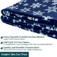 thumbnail image 6 of PAVILIA Christmas Throw Blanket | Navy Snowflake Christmas Fleece Blanket | Soft, Plush, Warm Winter Cabin Throw, 50x60 (Navy/White Snowflake), 6 of 9