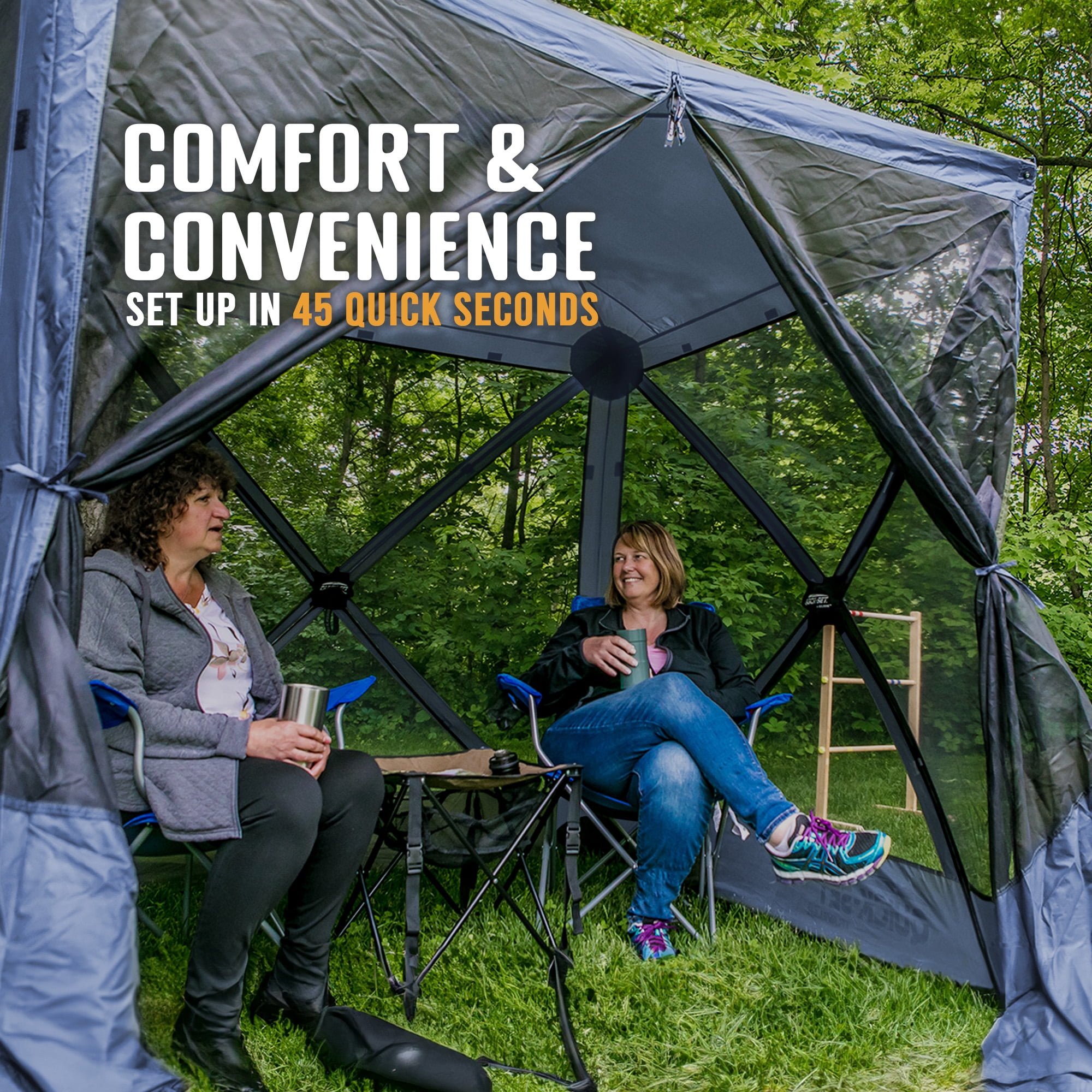 CLAM Quick-Set Venture 9x9 Ft, Easy Pop-Up Gazebo Outdoor Camping