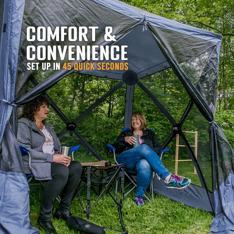 CLAM Quick-Set Traveler 6 x 6 Ft Portable 4-Sided Canopy Shelter