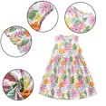 thumbnail image 4 of KYAIGUO Robe Sans Manches pour Filles, Robe une Pièce à Fleurs, Robe Princesse Décontractée en Coton 2-8T, 4 of 9