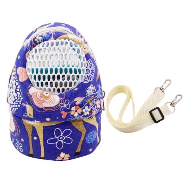 Pet Bag Side Zipper Shoulder Belt Vent Hole Window Small Pet Rabbit Cage Hamster Carrier for Outdoor