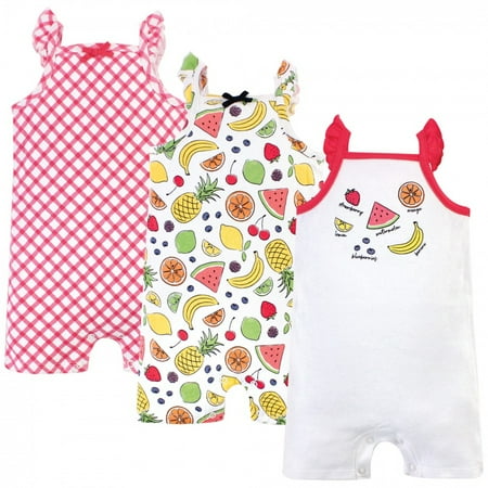 

Touched by Nature Baby Girl Organic Cotton Rompers 3pk Fruit 18-24 Months