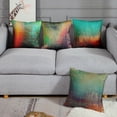 thumbnail image 4 of Set of 4 Throw Pillow Covers Vintage Abstract Teal Green and Orange Messy Rust Painting Decorative Pillow Cases Home Decor Standard Square 20x20 Inches Pillowcases, 4 of 6