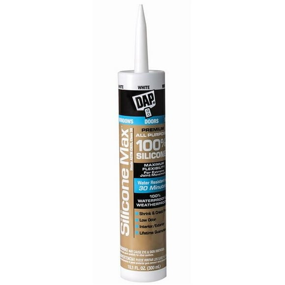 Dap 10,1 oz Scellant en Caoutchouc de Silicone Tout Usage de Qualité Supérieure, Transparent