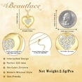 thumbnail image 5 of Beautlace Heart Necklace for Women,Sparkling CZ Heart Pendant Necklace,18k Gold Plated Love Jewelry Gift for Mom Wife Girlfriend, 5 of 9