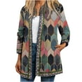 thumbnail image 2 of Trushirts Womens Plus Size Multicolor Bohemian Cardigan - Open Front 100% Polyester with Pockets, Long Sleeve Mid-Length 4XL 5XL for Spring/Fall,Size 4XL, 2 of 5