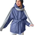 thumbnail image 3 of Vedolay Womens Parkas Hooded Warm Winter Overcoat Parka Jacket Thick Outerwear Blue,L, 3 of 5