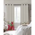 thumbnail image 2 of Roses Valentine's Day Blackout Curtains for Bedroom - 84 Inch Long Light Blocking 2 Panels Set, Eucalyptus Leaves Floral Rustic Thermal Insulated Living Room Drapes Grommet Window Curtains 52"x84", 2 of 8