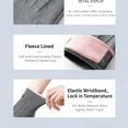 thumbnail image 3 of Btomtd Unisex Winter Gloves with Brushed Fleece Thermal Lining, Cold Proof Touchscreen Warm Gloves for Cycling, Travel, Windproof Driving and Outdoor Sports, Pink, 3 of 9