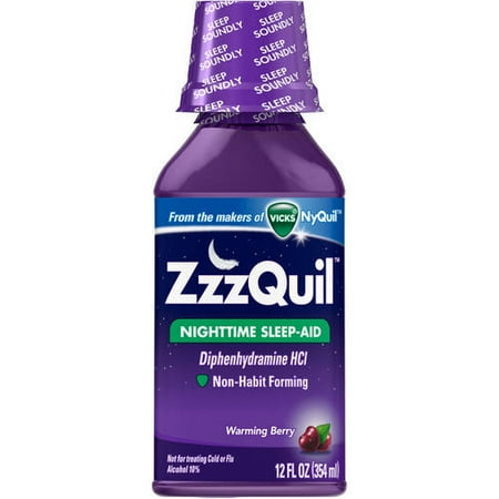 ZzzQuil Nighttime Sleep Aid, Warming Berry, Liquid, 12 oz