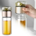 thumbnail image 2 of Christmas Decorations Double Wall Glass Tea Infuser Cup – Portable Transparent Water Bottle for & Brewing, 2 of 8