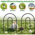 thumbnail image 3 of WarmHaven 35 Panels 18in(H)×50ft(L) Decorative Garden Fences and Borders for Dogs Garden Fencing Animal Barrier No Dig Rustproof Metal Fence Panels for Flower Bed Fence Black, 3 of 13