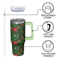 thumbnail image 3 of 30oz Christmas Tree Tumbler with Lid and Straw, Stainless Steel Cup with Handle Snowflake Travel Coffee Mug, Holiday Gifts, 3 of 5