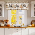 thumbnail image 2 of Thanksgiving Valances for Windows, 42 x 18in, Pumpkin Turkey Maple Leaf Fall Linen Rod Pocket Kitchen Valance Curtain Light Filtering Window Treatments for Living Room Bedroom, 1 Panel, 2 of 7