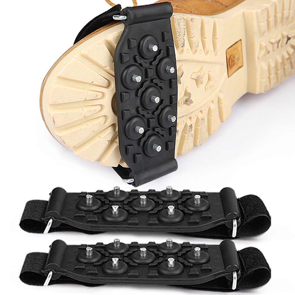 GETAJGHSD 1Pair Outdoor Shoe Covers Crampon Spikes for Hiking Camping and Snow Shoveling