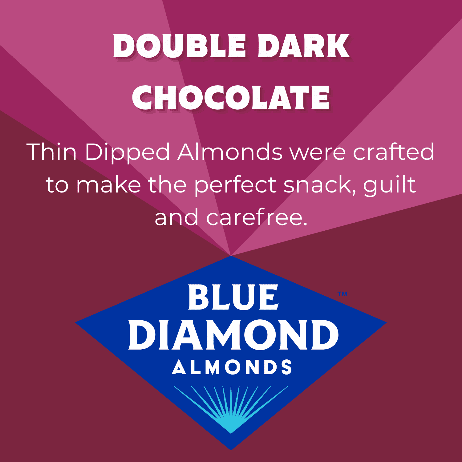 Blue Diamond Almonds, Thin Dipped Double Dark Chocolate Almonds for Guilt Free Snacking, 8 oz.