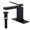 Matte Black, variant on Single Handle Deck Mounted Bathroom Sink Faucet in Brushed Gold with 6-inch Cover Plate