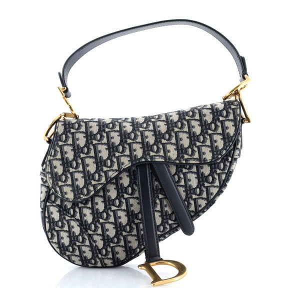 Pre-Owned Saddle Handbag Oblique Canvas Medium By Rebag