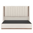 thumbnail image 1 of Cabecera King Size Linz + Base Cama Gris Crema, 1 of 8
