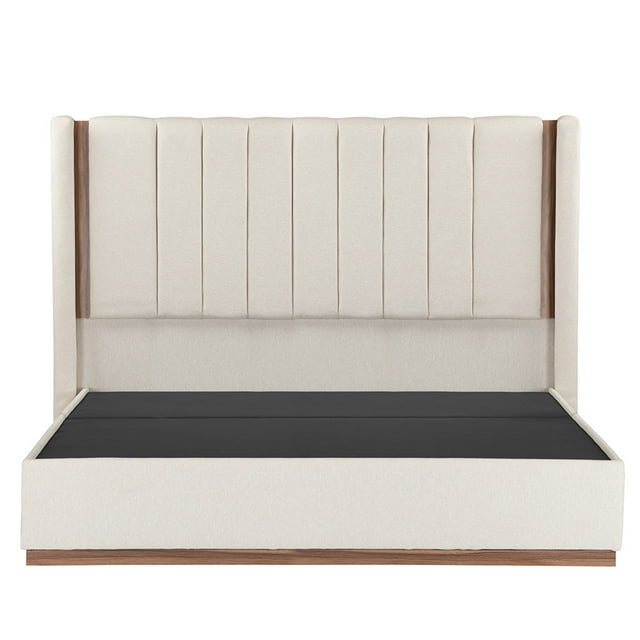 Cabecera King Size Linz + Base Cama Gris Crema