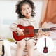 thumbnail image 2 of Guitarra acústica de 21 pulgadas, guitarra de madera portátil de tamaño pequeño para niños (rojo), 2 of 6