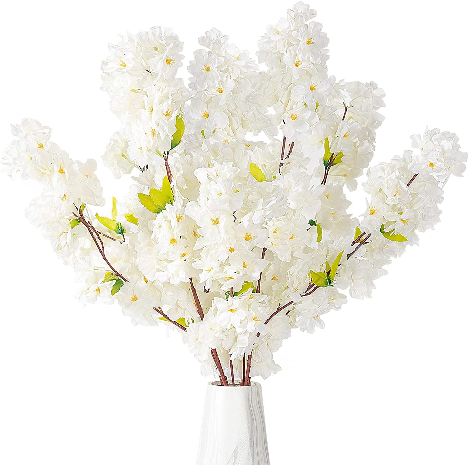 3PCS Artificial Cherry Blossom Branches, Silk Cherry Blossom Flowers