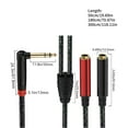 thumbnail image 5 of Misright Stereo Splitter Y Adapter 1/4inch 6.35mm Stereo Male to 6.35mm Female, 5 of 11